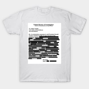 Redacted FBI Request: Read Between The Lines T-Shirt